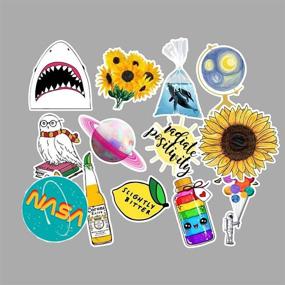 img 1 attached to 🌼 Jasion 53-Pcs Vinyl Yellow Stickers: Waterproof Cute Lovely Girls Teens Aesthetic Trendy Summer Graffiti Decals - Perfect for Water Bottles, Cars, Motorcycle, Skateboard, Luggages, iPad, Laptops