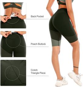 img 1 attached to 🩳 Fancyskin High Waist Yoga Shorts: Stylish Tummy Control Sport Shorts with Pockets for Women