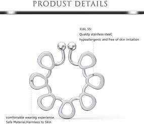 img 2 attached to Hoeudjo Stainless Non Piercing Nipplerings Adjustable