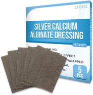 💫 pack of 5 silver calcium alginate wound dressing pads - 4”x5”, sterile, non-stick with silver alginate and calcium логотип