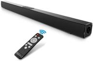 fuloxtech 36.5-inch tv sound bar: wireless & wired bluetooth soundbar with surround speakers and ir remote control - black logo