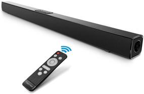 img 4 attached to FULOXTECH 36.5-Inch TV Sound Bar: Wireless & Wired Bluetooth Soundbar with Surround Speakers and IR Remote Control - Black