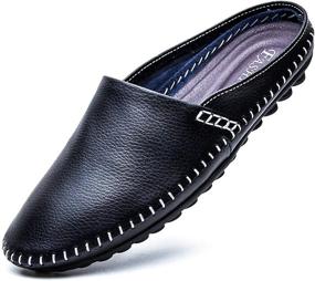 img 4 attached to 👞 Premium Anazardor Leather Loafers Slippers 9805 Hei US7 39: Comfortable Men's Shoes for Loafers & Slip-Ons