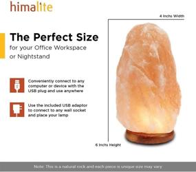 img 2 attached to 🌈 Enhance Your Space with the LED Multi-color Changing Pure Himalayan Salt Lamp: 7 Inches Tall, USB Adaptor, Wooden Base, and the Magical Himalite Carnival of Lights!