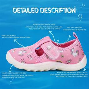 img 1 attached to 👣 Nerteo Boys Girls Cute Aquatic Water Shoes: The Perfect Footwear for Beach, Swim, Pool, Water Park & Toddler/Little Kid Activities