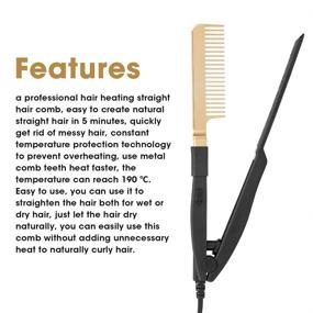 img 1 attached to Electrical Straightening Hair Comb Professional