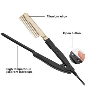 img 3 attached to Electrical Straightening Hair Comb Professional