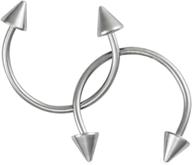 pair surgical steel horseshoe earrings logo