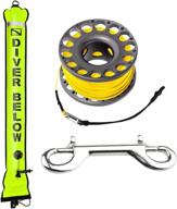 🤿 seafard 5ft scuba diving open bottom smb with 98ft finger spool reel and double ended bolt clip: professional gear for marine safety and navigation logo