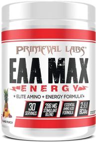 img 4 attached to Улучшите свою производительность с Primeval Labs EAA Max Energy: Мощное средство для мышечного питания для улучшенного синтеза белка, оптимизированного фокуса и увеличения производства энергии - 30 порций Island Punch