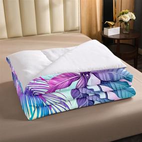 img 2 attached to Feelyou Pineapple Comforter Watercolor Collection Bedding