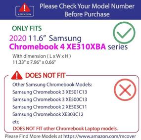 img 3 attached to 🔒 2020 11.6" Samsung Chromebook 4 XE310XBA Aqua Hard Shell Case - Ultimate Protection