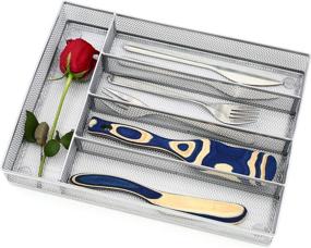 img 4 attached to Ovicar Flatware Organizer Silverware Compartment