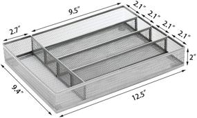 img 3 attached to Ovicar Flatware Organizer Silverware Compartment