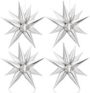 pieces sliver star balloons inch logo