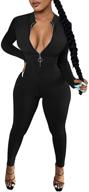 👗 lagshian bodycon jumpsuit: effortlessly chic women's casual clothing logo