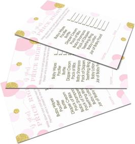 img 3 attached to 👑 Pink and Gold Price is Right Game (25 Pack) - Fun Girls Baby Shower Activity Cards for a Royal Princess or Twinkle Little Star Themed Party - Entertaining Guessing Game for All Invited Guests