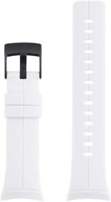img 3 attached to 🕓 White Sencato Watch Band - Compatible with Suunto Spartan Ultra HR, Classic Soft Rubber Replacement Wrist Strap for Suunto Spartan Ultra HR Smart Watch
