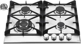 img 1 attached to 🔥 Ramblewood High Efficiency 4 Burner Natural Gas Cooktop: Sealed Burner GC4-50N, ETL Safety Certified - Find the Best Deal!