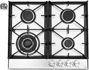 img 2 attached to 🔥 Ramblewood High Efficiency 4 Burner Natural Gas Cooktop: Sealed Burner GC4-50N, ETL Safety Certified - Find the Best Deal!