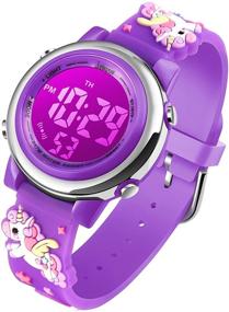 img 4 attached to ⌚ Girls' Waterproof Luminous Stopwatch Wristwatch: Stylish Wrist Watches for Active use