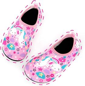 img 4 attached to Stylish and Cute Printed Water Shoes for Toandon Toddler Kids