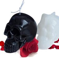 🎃 liscra skull candle molds: 3d silicone mold for making halloween aromatherapy candles, resin soaps, wax melts, and more logo