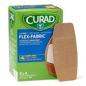 img 3 attached to Curad Flex-Fabric Adhesive Bandages, Stretchable and Conforming, 2x4 Inches, 50 Count