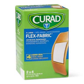 img 4 attached to Curad Flex-Fabric Adhesive Bandages, Stretchable and Conforming, 2x4 Inches, 50 Count