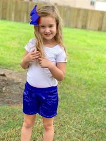 img 3 attached to 👶 Cilucu Baby Girls Sequin Shorts with Sparkles on Both Sides for Toddlers