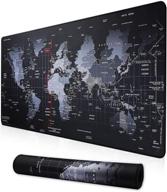 🖱️ cmhoo xxl professional large mouse pad & computer game mouse mat (35.4x15.7x0.1in, map) – premium gaming surface for enhanced precision and comfort logo