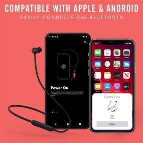 img 2 attached to 🎧 Обновленные Беспроводные наушники Beats Flex с чипом Apple W1 - улучшенные функции, магнитные наушники, 12 часов прослушивания, встроенный микрофон - черные (новая модель)