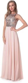 img 1 attached to 👗 Long Formal Sequin Chiffon Evening Prom Dress for Women by Beauty Kai