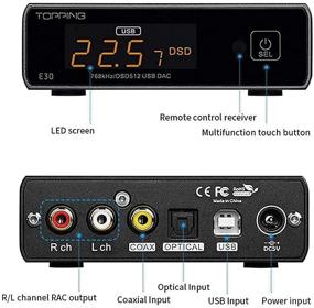 img 3 attached to Топпинг E30 USB DAC с чипом AK4493 Оптический Коаксиальный HiFi DAC DSD512 768KHz Мини-декодер DAC для настольного компьютера с пультом дистанционного управления (красный)