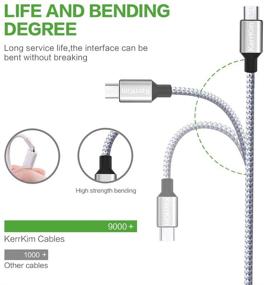 img 3 attached to 🔌 KerrKim Micro USB кабель: 2 шт. 6 футов экстра-длинный, прочный плетеный кабель для синхронизации данных для Samsung Galaxy S7 / S6, LG G4, PS4, Xbox и других产品.