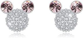 img 4 attached to 💎 Swarovski Crystal Allergic Girls' Jewelry: HERAYLI Earrings - Hypoallergenic and Stunning Accessories