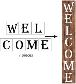 img 4 attached to Шаблоны для рисования Welcome Stencil Stencils, многоразовые