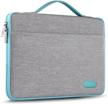 premium laptop sleeve case briefcase for macbook air 13 inch & macbook pro - spill-resistant handbag, silver grey - compatible with 2018-2021 models logo