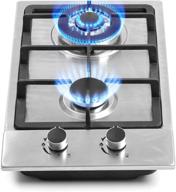 🔥 high-quality 12-inch gas cooktops with dual fuel option and easy cleaning logo