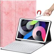 🔌 blience keyboard case for ipad air 10.9 4th gen (2020)/ipad pro 11 2nd gen (2020): auto wake/sleep, pen holder, detachable wireless keyboard - protective tablet folio cover logo