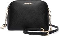 👜 functional multi-pocket lightweight medium dome crossbody bag for women - vegan leather satchel handbag, shoulder purse logo