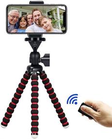img 4 attached to 📸 Phone Tripod with Wireless Remote and Universal Clip: Portable, Adjustable Stand Holder for iPhone, Android, Camera, and GoPro