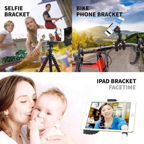 img 3 attached to 📸 Phone Tripod with Wireless Remote and Universal Clip: Portable, Adjustable Stand Holder for iPhone, Android, Camera, and GoPro