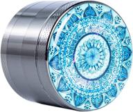 mandala flower grinder grinders silver logo