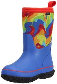 img 4 attached to 👞 Превосходная защита и комфорт: кроссовки для мальчиков CNSBOR Waterproof Insulated Neoprene Rainboot для ботинок