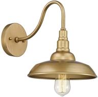 🌟 emliviar vintage wall lighting fixture: 10 inch barn light with gold finish - perfect for living room and bedroom décor! logo