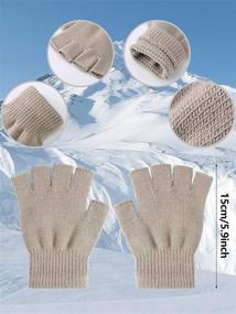 img 1 attached to Stretchy Fingerless Finger Gloves: Comfortable Unisex Solution for All Finger Activities