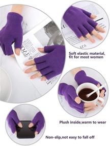 img 2 attached to Stretchy Fingerless Finger Gloves: Comfortable Unisex Solution for All Finger Activities