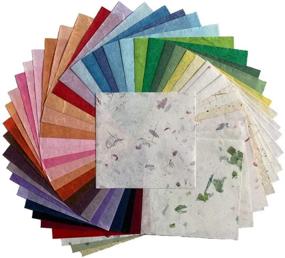 img 4 attached to 50 Sheets of 6x6 Inch Square Origami Paper for Arts and Crafts, Paper Decorations, DIY Crafts, Thin Mulberry Paper Sheets