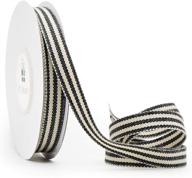 classic black cotton stripes ribbon: ideal for home decor, gift wrapping, and diy crafts - 10mm x 10 yards - ct craft llc logo